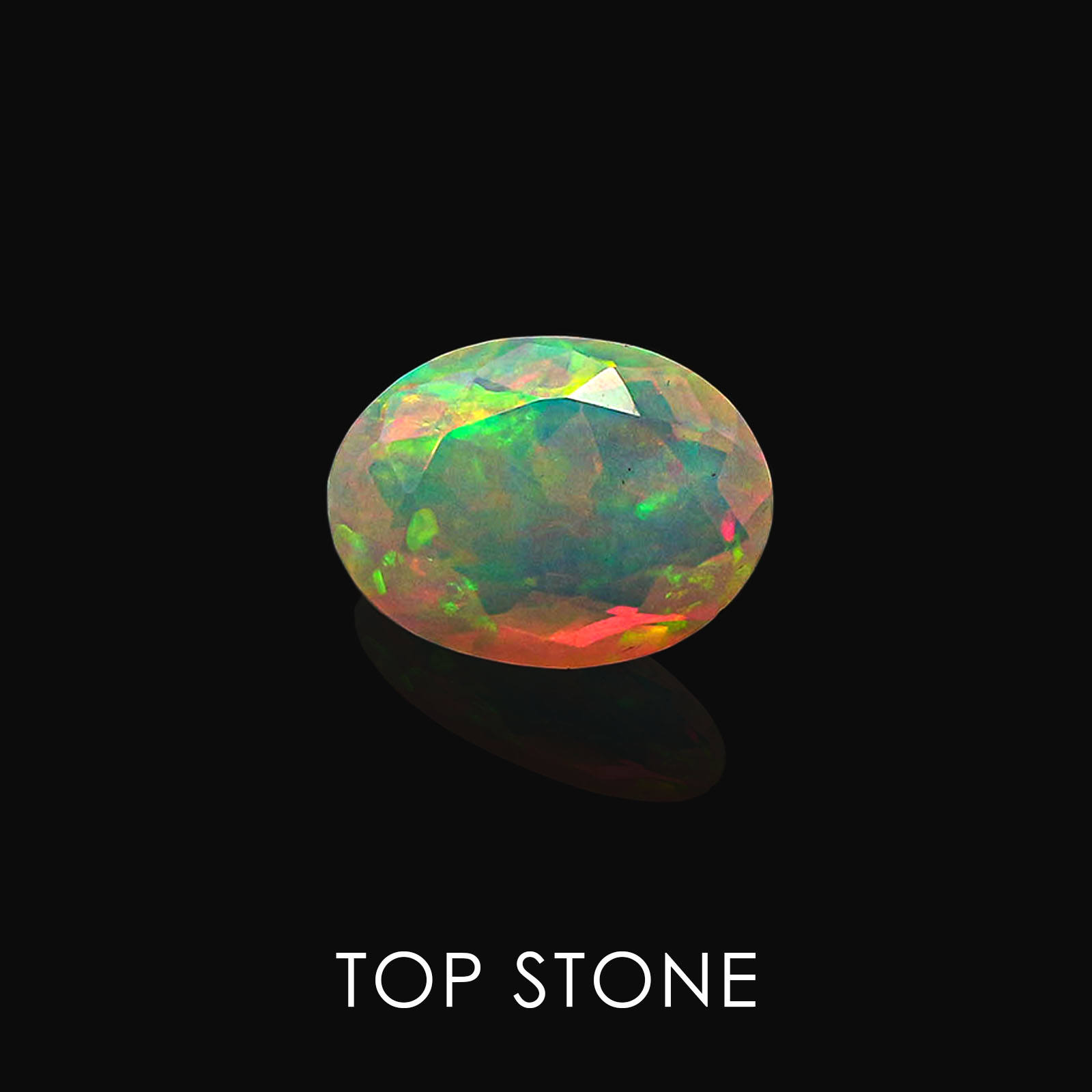 エチオピアンオパール　ルース 1.58ct ブラックオパール ルース 1437 エチオピア産 宝石鑑別書